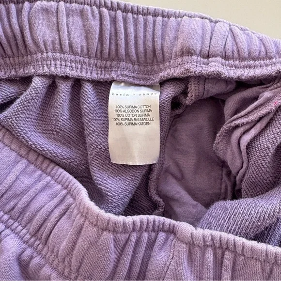 GUC Basin + Range Women’s French Terry Sweat Shorts in lavender (100% cotton) - Picture 9 of 12